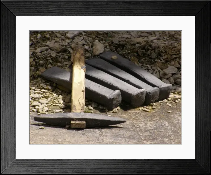 Framed Print : Trenching tools with gremshula, Malta Framed Print : Trenching tools with gremshula, Malta