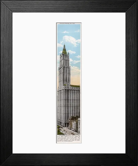 Framed Print : Woolworth Building, New York Framed Print : Woolworth Building, New York