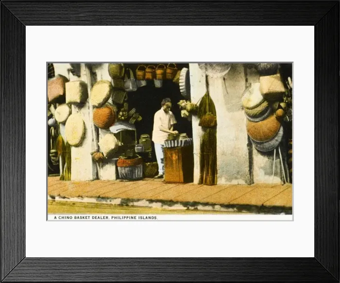 Framed Print : Philippines - Manila - Chinese Basket Dealer Framed Print : Philippines - Manila - Chinese Basket Dealer