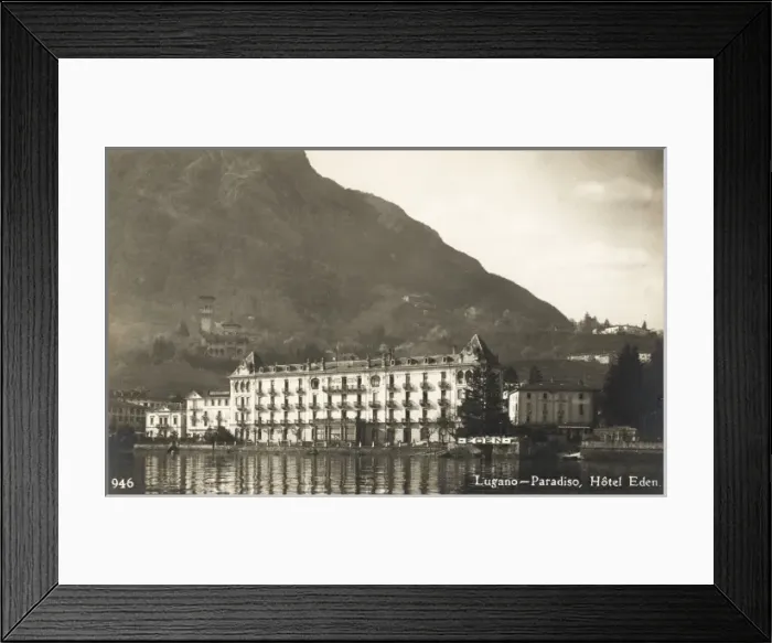 Framed Print : Lugano, Switzerland - Paradiso Hotel Eden Framed Print : Lugano, Switzerland - Paradiso Hotel Eden