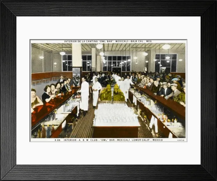 Framed Print : Mexicali - Baja, Lower California, Mexico - Owl Bar Framed Print : Mexicali - Baja, Lower California, Mexico - Owl Bar
