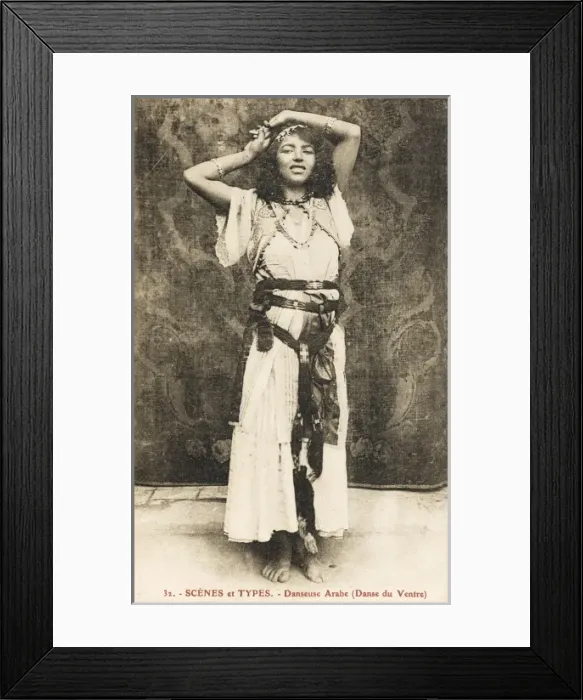 Framed Print : Belly Dancer - Algeria Framed Print : Belly Dancer - Algeria