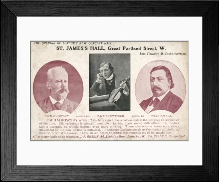 Framed Print : St. James Hall Opening Concert Framed Print : St. James Hall Opening Concert