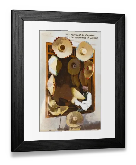 Framed Print : Sfax, Tunisia - hat merchant Framed Print : Sfax, Tunisia - hat merchant