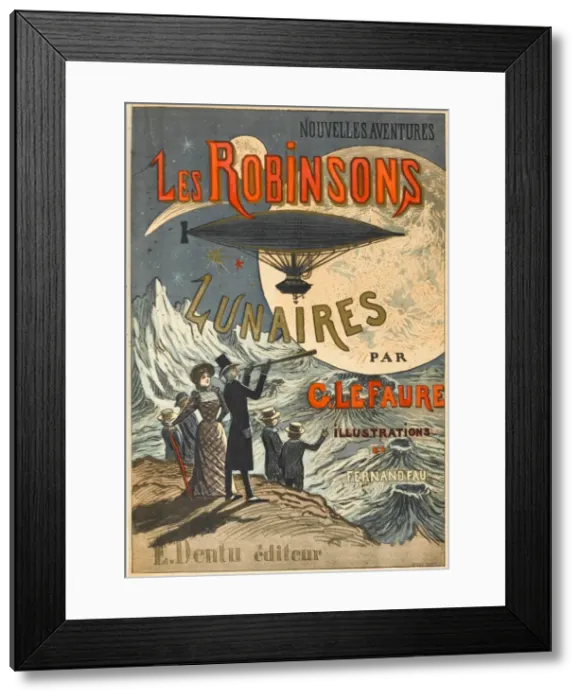 Framed Print : Les Robinsons Lunaires, title page Framed Print : Les Robinsons Lunaires, title page