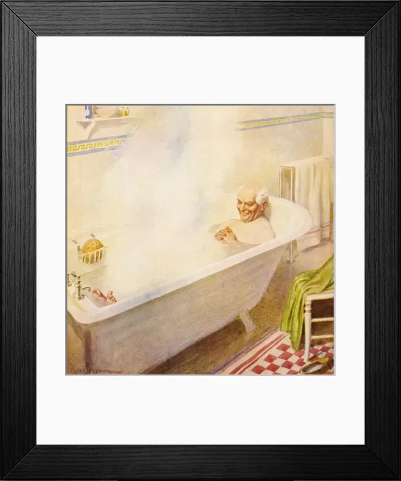 Framed Print : Contented Bather 1929 Framed Print : Contented Bather 1929
