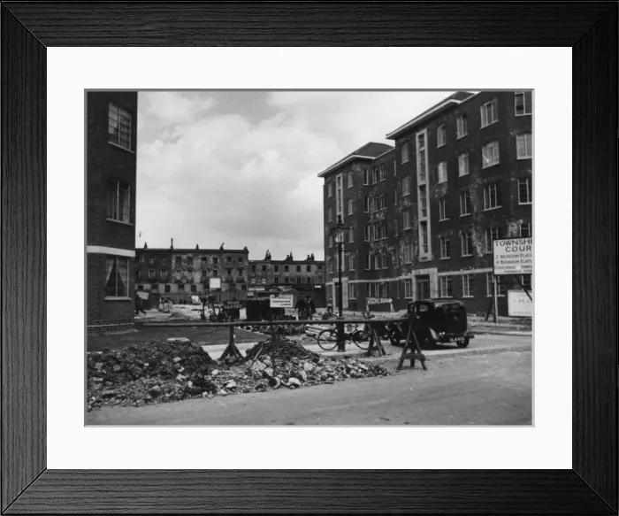 Framed Print : Construction of Townshend Court Framed Print : Construction of Townshend Court