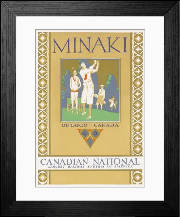 Framed Print : Minaki, Holiday resort 1929 Framed Print : Minaki, Holiday resort 1929