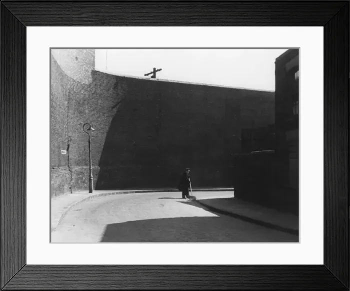 Framed Print : Road sweeper at work Framed Print : Road sweeper at work