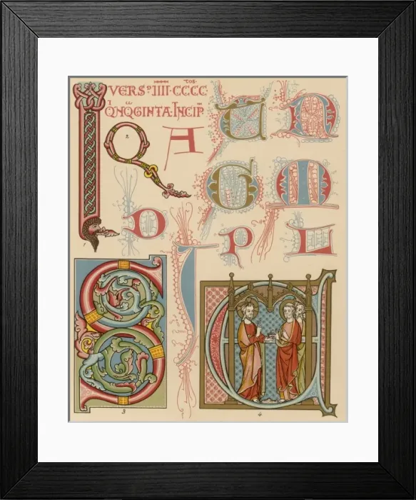 Framed Print : English Illuminating 12c & 13c Framed Print : English Illuminating 12c & 13c