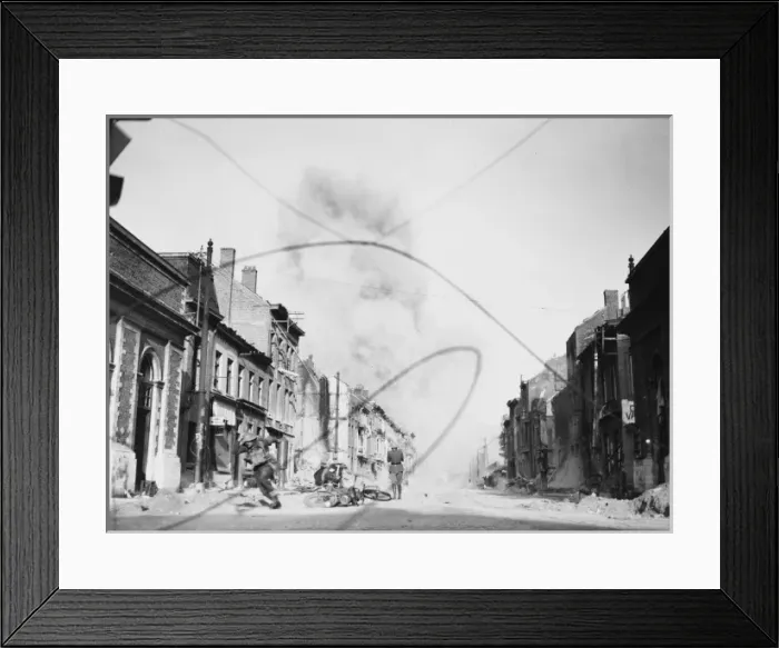 Framed Print : Blowing up bridge WWII Framed Print : Blowing up bridge WWII
