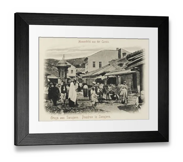 Framed Print : Street scene in Sarajevo, Bosnia Herzegovina Framed Print : Street scene in Sarajevo, Bosnia Herzegovina