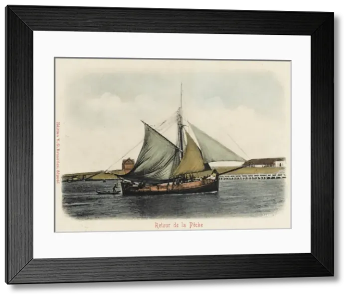 Framed Print : Fishing boat returning to port - Ostend Framed Print : Fishing boat returning to port - Ostend