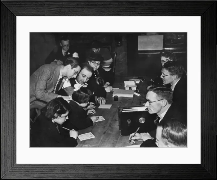 Framed Print : Refugee distribution centre WWII Framed Print : Refugee distribution centre WWII