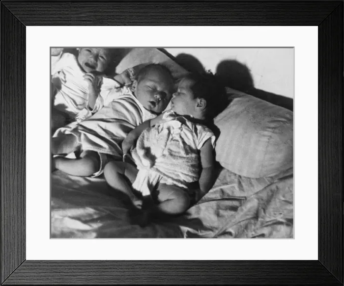 Framed Print : Refugee babies born during flight WWII Framed Print : Refugee babies born during flight WWII