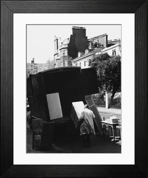 Framed Print : Collection van with furniture WWII Framed Print : Collection van with furniture WWII