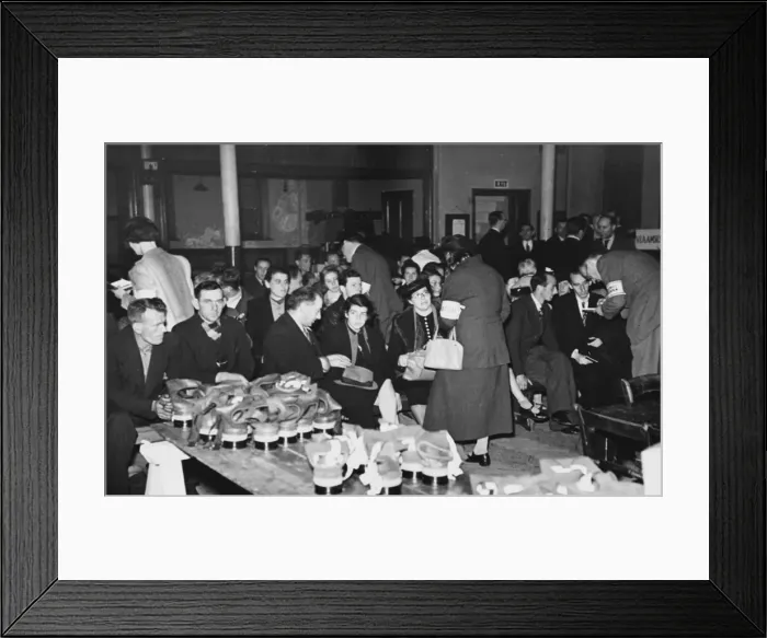 Framed Print : Refugee waiting room WWII Framed Print : Refugee waiting room WWII