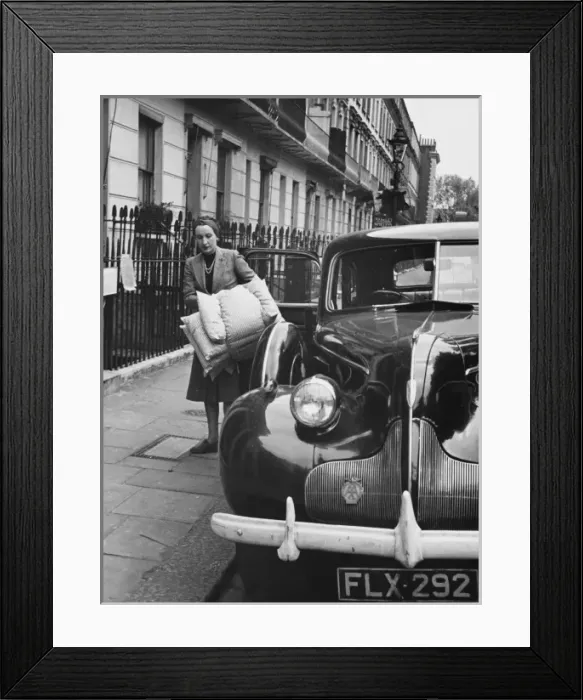Framed Print : Donating items for refugees WWII Framed Print : Donating items for refugees WWII