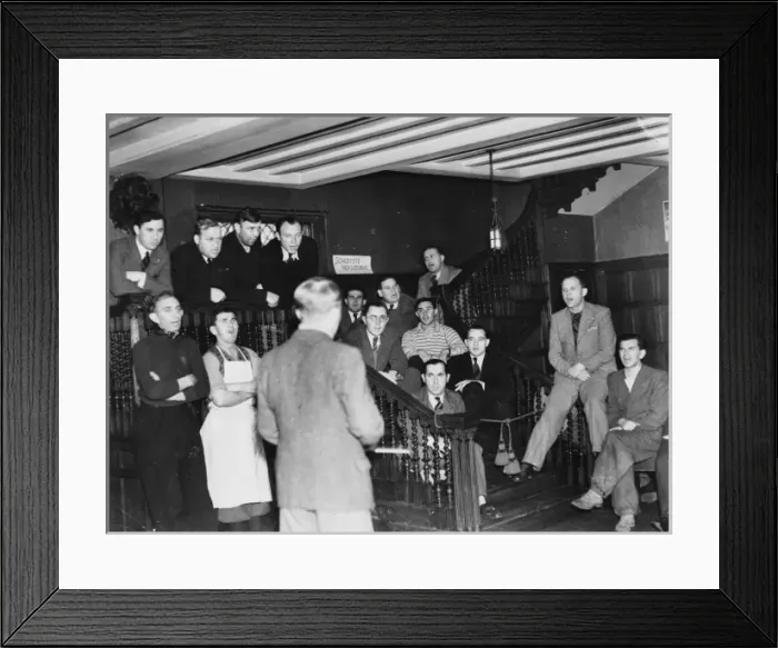Framed Print : Czech refugees singing WWII Framed Print : Czech refugees singing WWII
