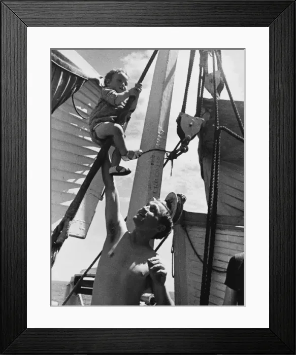 Framed Print : On refugee ship WWII Framed Print : On refugee ship WWII