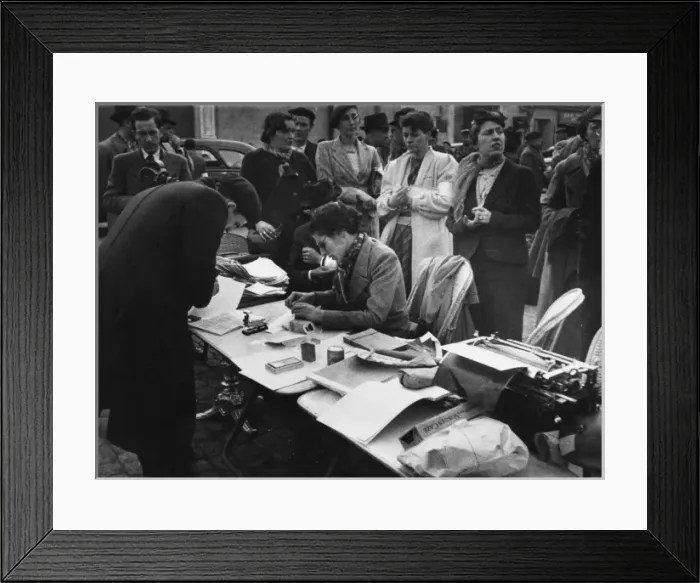 Framed Print : Spanish refugees WWII Framed Print : Spanish refugees WWII