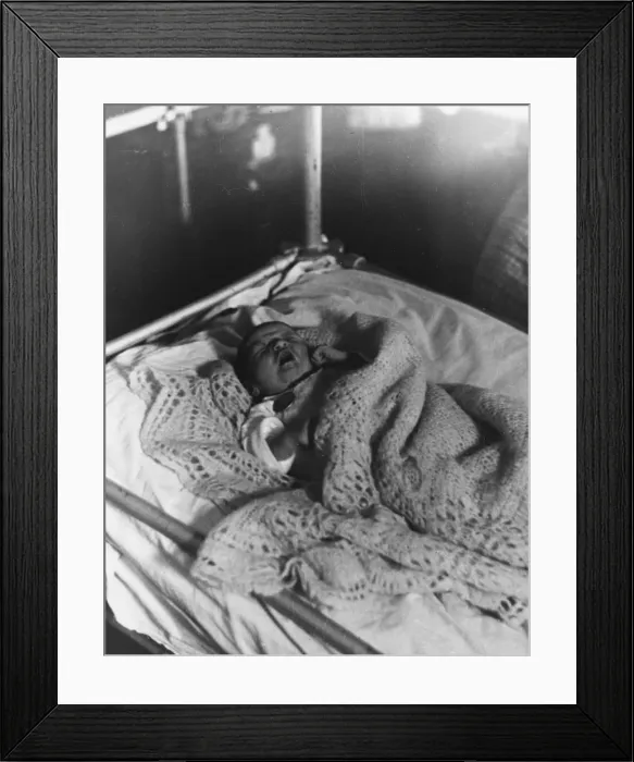 Framed Print : Refugee baby WWII Framed Print : Refugee baby WWII