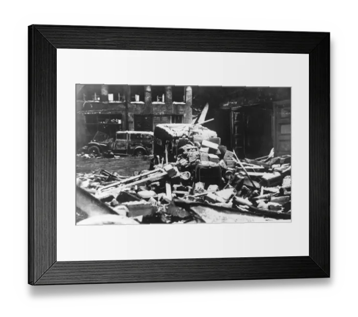 Framed Print : Air raid damage WWII Framed Print : Air raid damage WWII