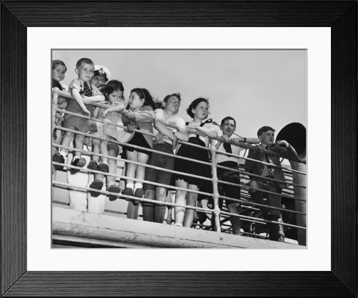 Framed Print : Refugee children WWII Framed Print : Refugee children WWII