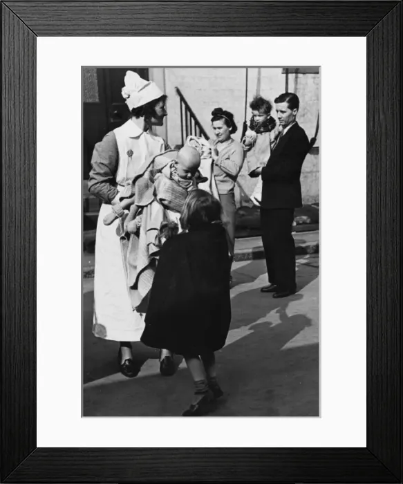 Framed Print : Red Cross refugee care WWII Framed Print : Red Cross refugee care WWII