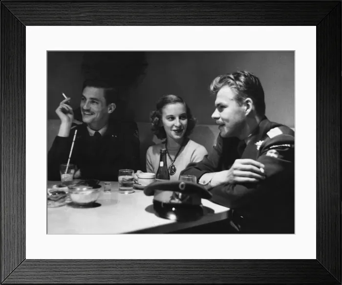 Framed Print : Pilots socialising WWII Framed Print : Pilots socialising WWII