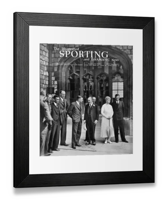 Framed Print : The Australians with the King and Queen Framed Print : The Australians with the King and Queen