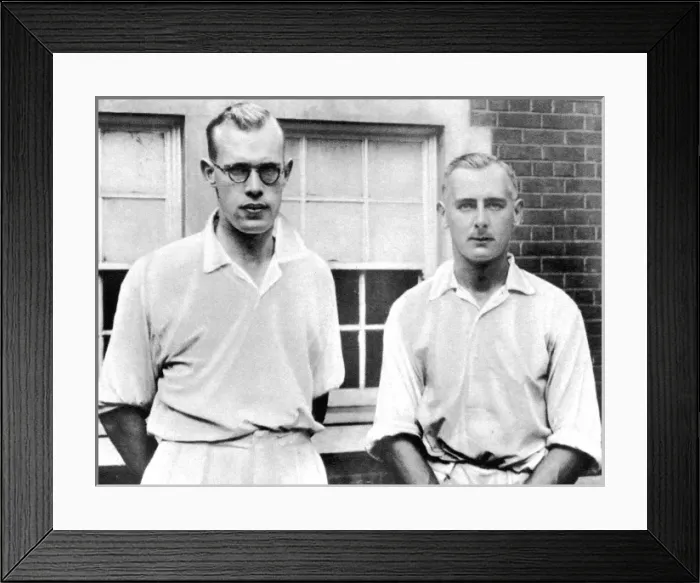 Framed Print : Englands test match victory: Verity and Bowes Framed Print : Englands test match victory: Verity and Bowes