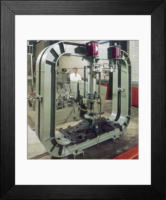 Framed Print : Machine for testing wagon springs Framed Print : Machine for testing wagon springs