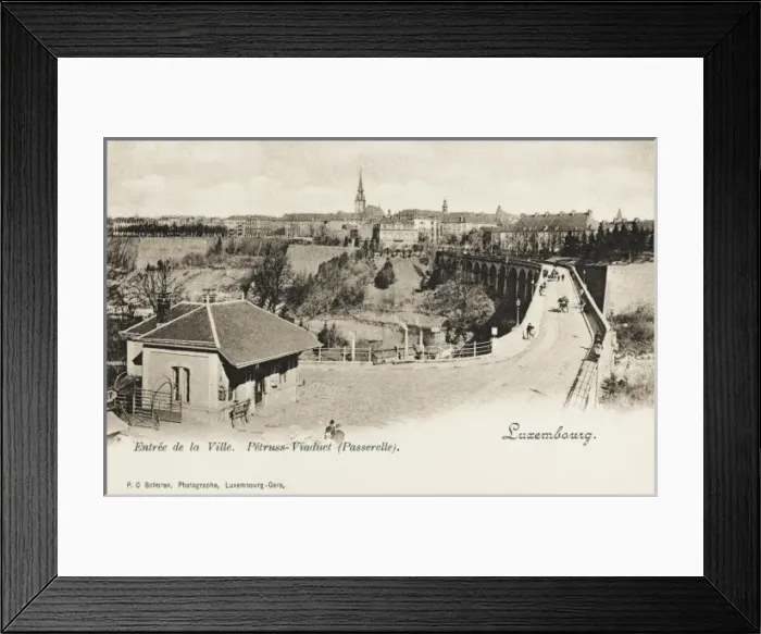 Framed Print : Luxembourg - Passarelle Viaduct and Town entrance Framed Print : Luxembourg - Passarelle Viaduct and Town entrance