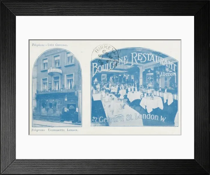 Framed Print : Boulogne Restaurant, London Framed Print : Boulogne Restaurant, London
