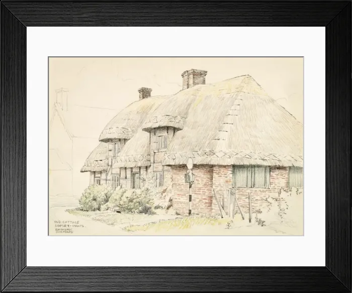 Framed Print : Old Cottage, Sopley, Hampshire Framed Print : Old Cottage, Sopley, Hampshire