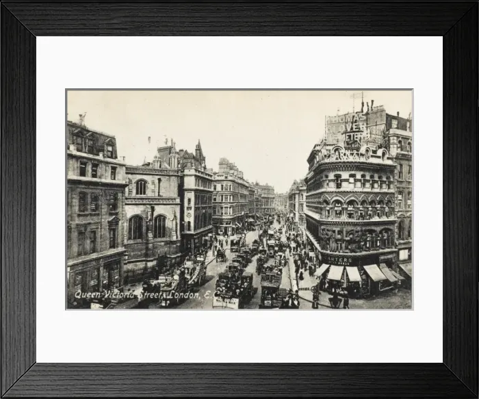 Framed Print : Queen Victoria Street, London Framed Print : Queen Victoria Street, London