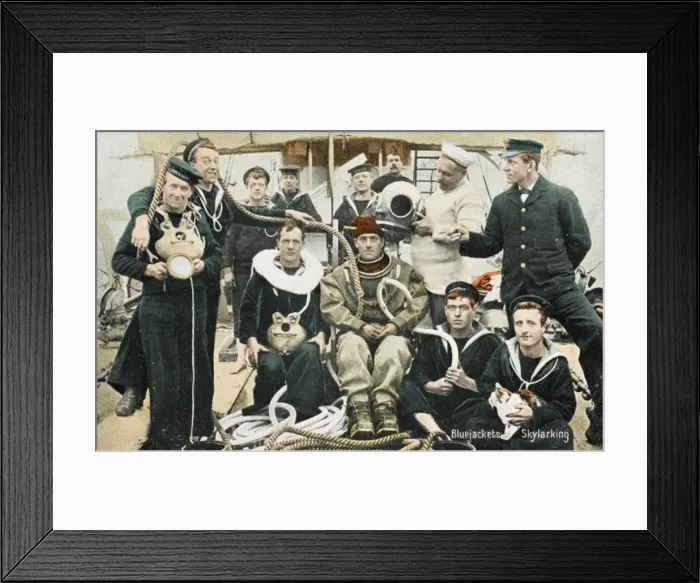 Framed Print : Bluejackets - Skylarking Framed Print : Bluejackets - Skylarking