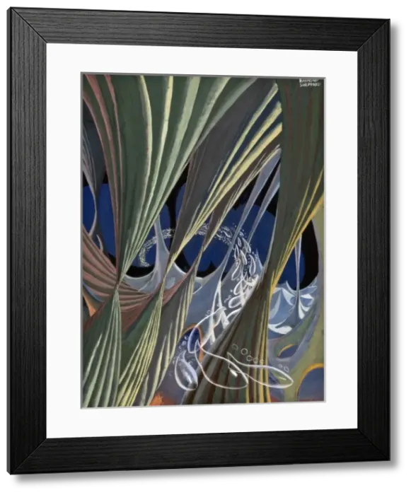 Framed Print : Abstract painting featuring see-through fish Framed Print : Abstract painting featuring see-through fish