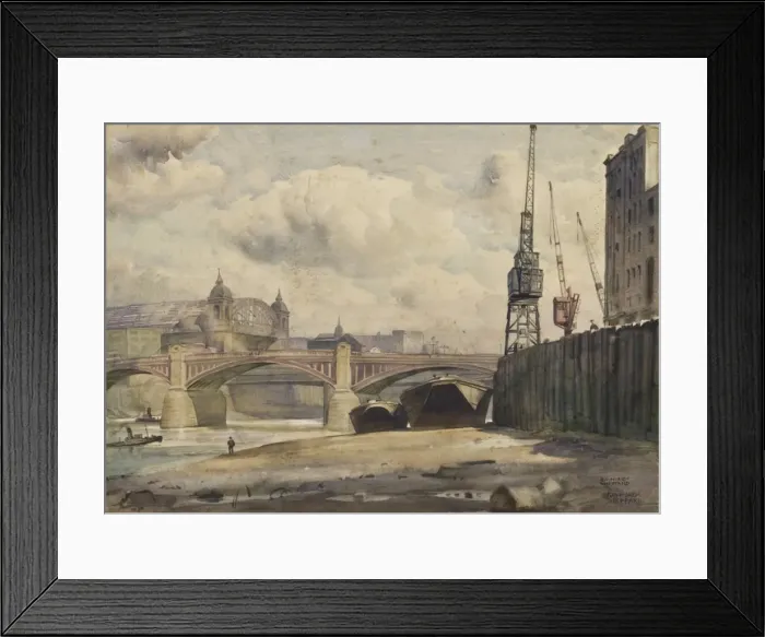 Framed Print : Cannon Street Station from the Thames Framed Print : Cannon Street Station from the Thames