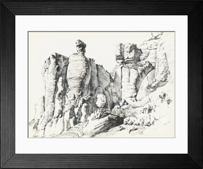Framed Print : A rocky outcrop