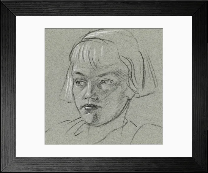 Framed Print : Portrait study of a young girl Framed Print : Portrait study of a young girl