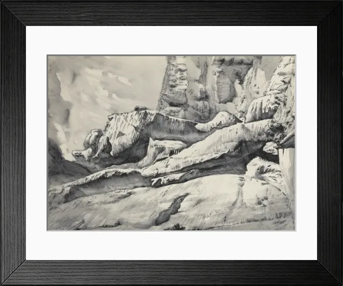 Framed Print : Study of a rocky cliffside outcrop Framed Print : Study of a rocky cliffside outcrop