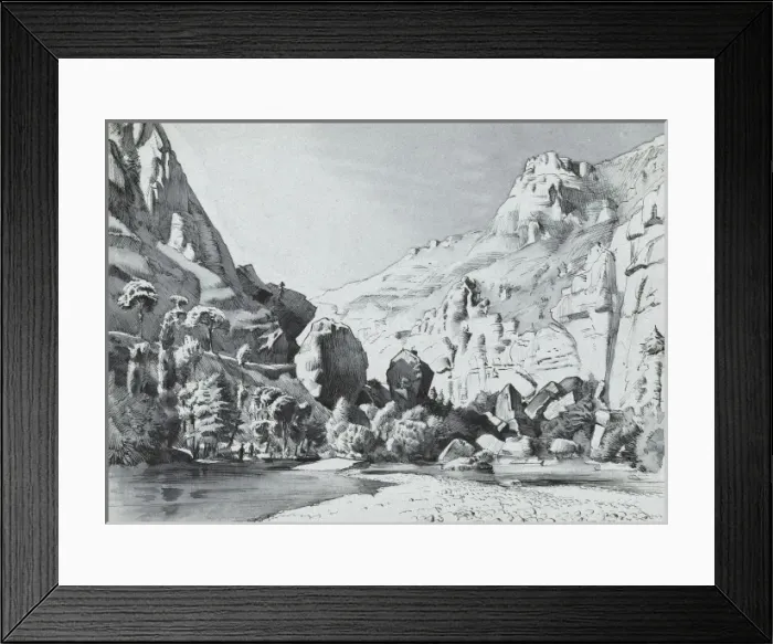 Framed Print : River flowing through a rocky valley Framed Print : River flowing through a rocky valley