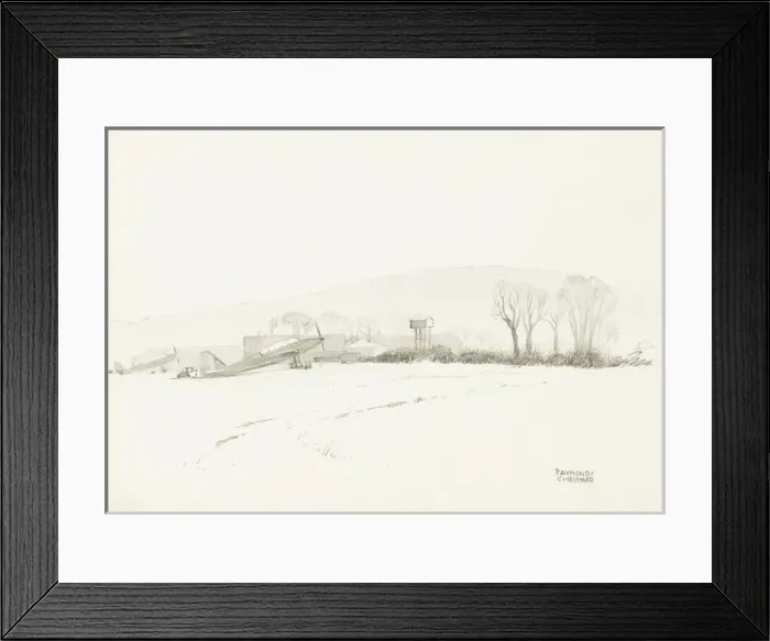 Framed Print : RAF camp with Hurricanes Framed Print : RAF camp with Hurricanes