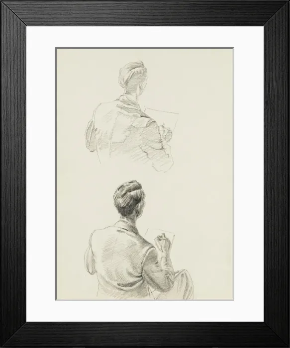 Framed Print : Self portrait studies by Raymond Sheppard Framed Print : Self portrait studies by Raymond Sheppard