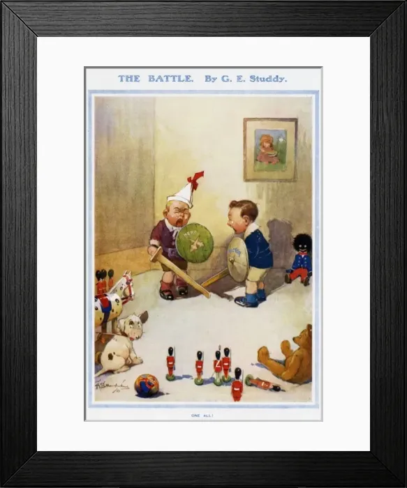 Framed Print : The Battle by George Studdy Framed Print : The Battle by George Studdy