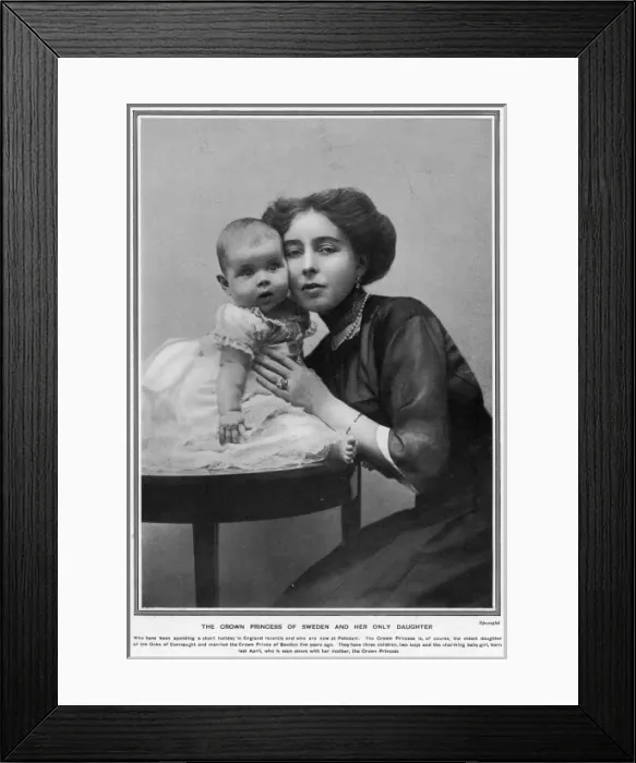Framed Print : The Crown Princess of Sweden and her Daughter Framed Print : The Crown Princess of Sweden and her Daughter
