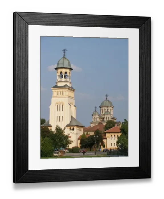 Framed Print : Old and new churches in Alba Iulia, Romania Framed Print : Old and new churches in Alba Iulia, Romania