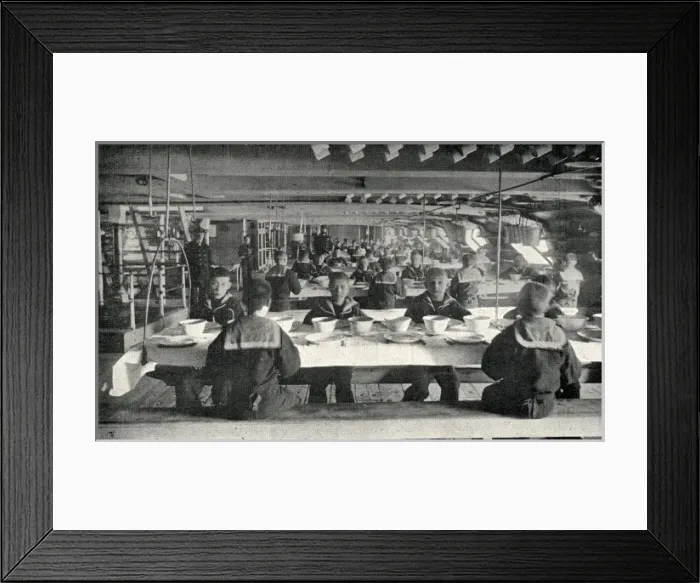 Framed Print : Mess Room, Training Ship Wellesley, North Shields Framed Print : Mess Room, Training Ship Wellesley, North Shields